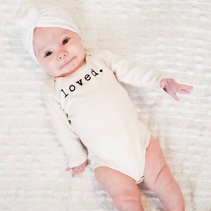 Loved Organic Cotton Baby Bodysuit | Long Sleeve: 3-6m