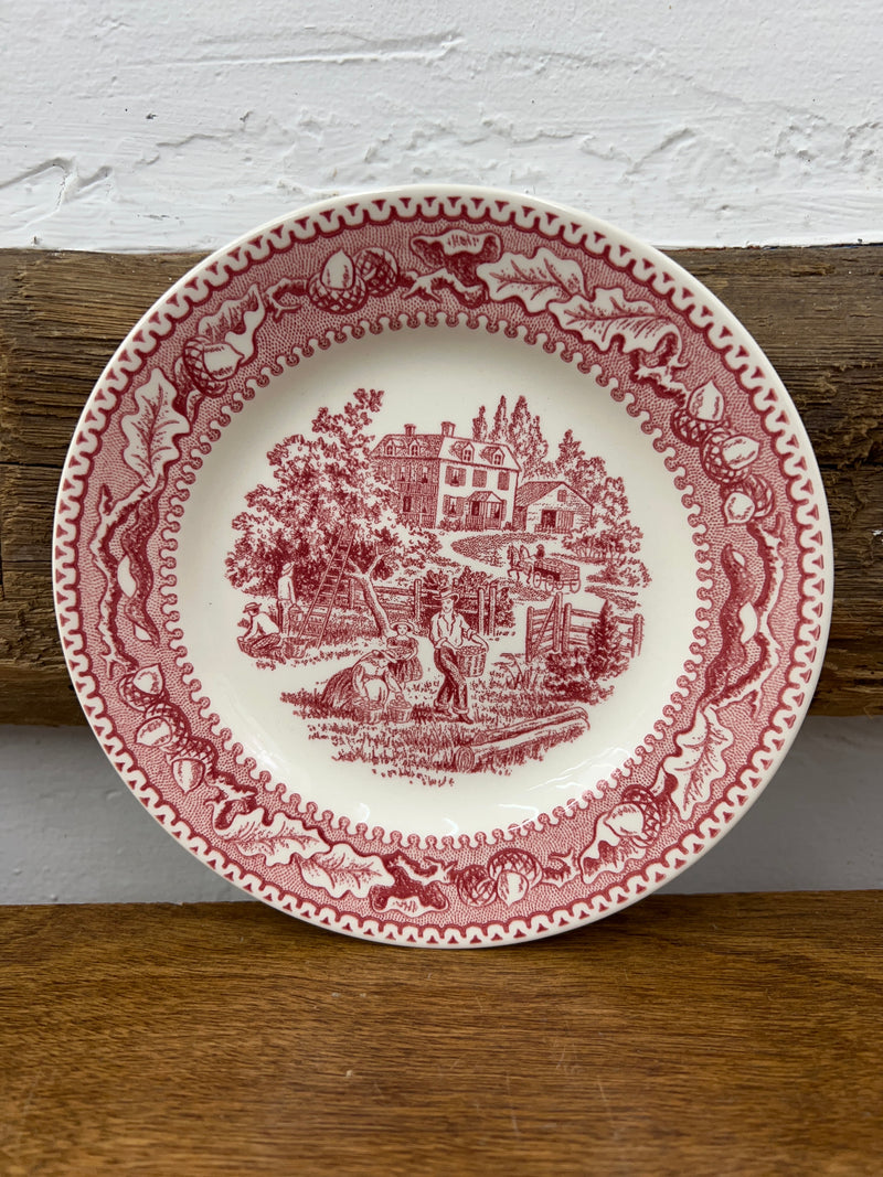 Vintage Royal Memory Lane Pink Bread Plate