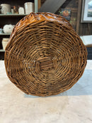 Vintage Woven Wicker Handled Gathering Basket