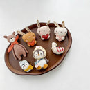 Playful Animal Cherry Brooch: Scarf Bear / One Size