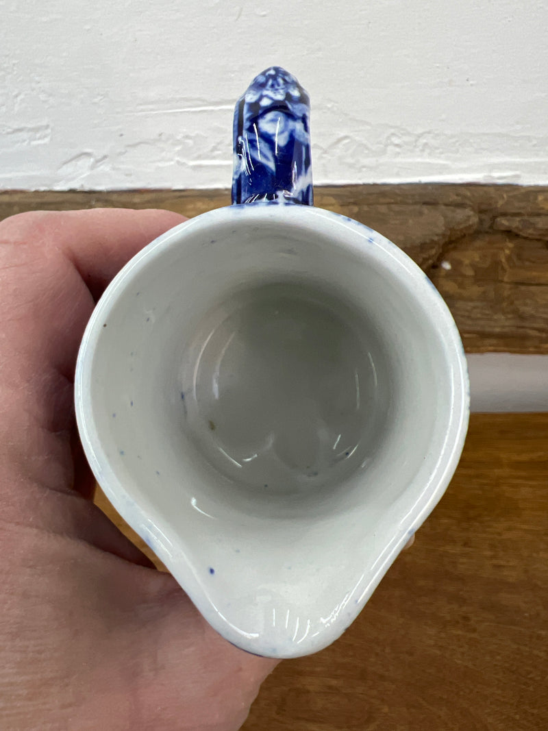 Vintage Crownford Staffordshire Blue Calico Creamer