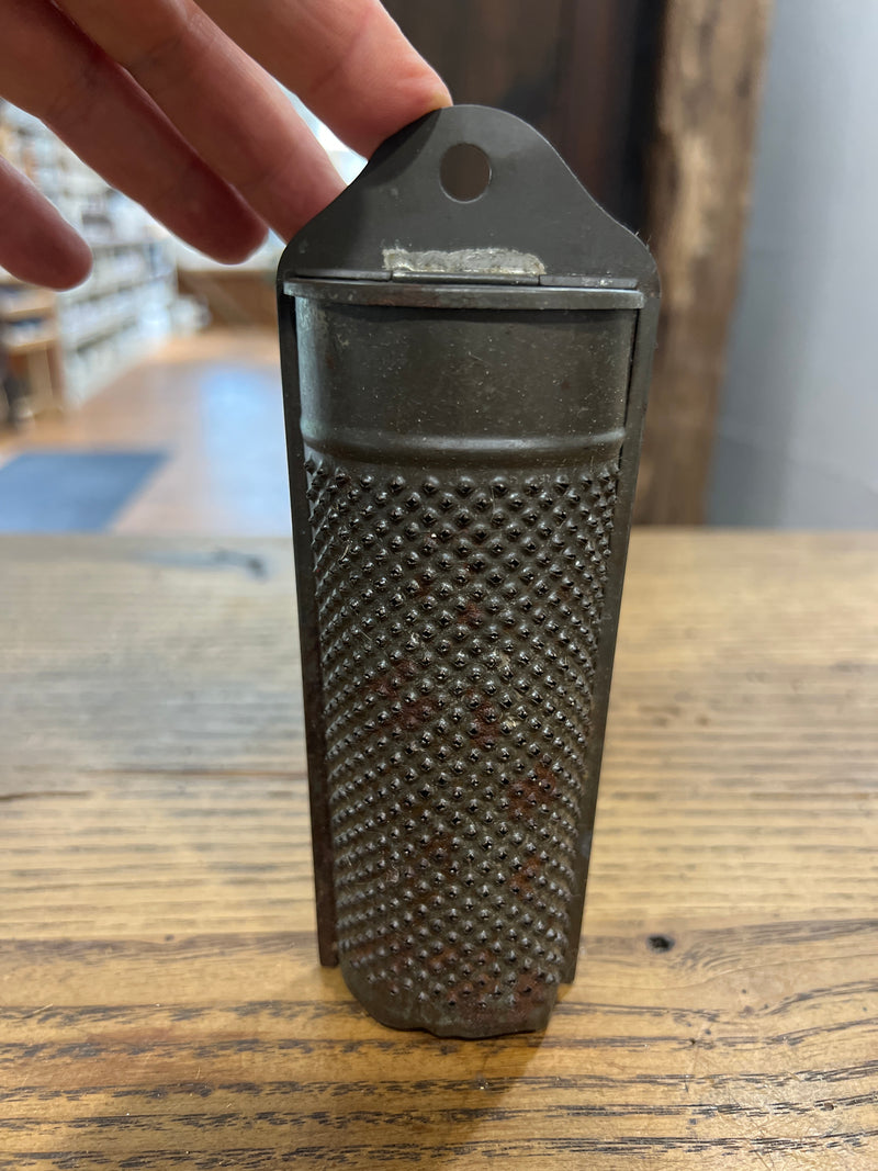 Antique Tin Spice/Nutmeg Grater with Storage