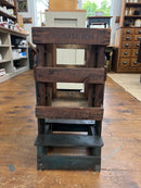 Antique Embossed 5 Gallon Rock Spring Water Co. Bottle and Fred C White Shipping/Transporting Wooden Crate with Tilt Rack Frame