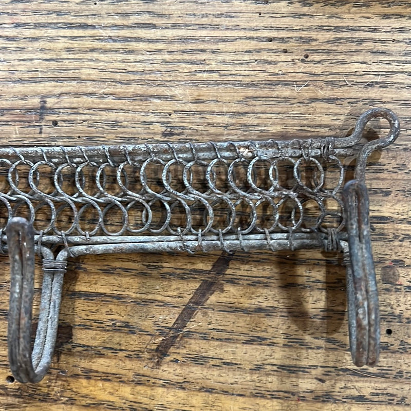 Antique French Wire Hook Rack