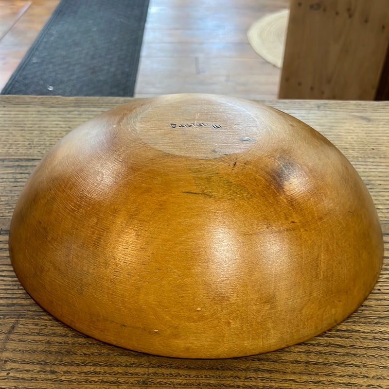Vintage Munising 13.5” Wooden Dough Bowl
