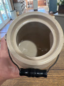 Antique Primitive Stoneware Jar with Wire Bail Handle