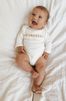 Pumpkin Organic Bodysuit Long Sleeve: 0-3M