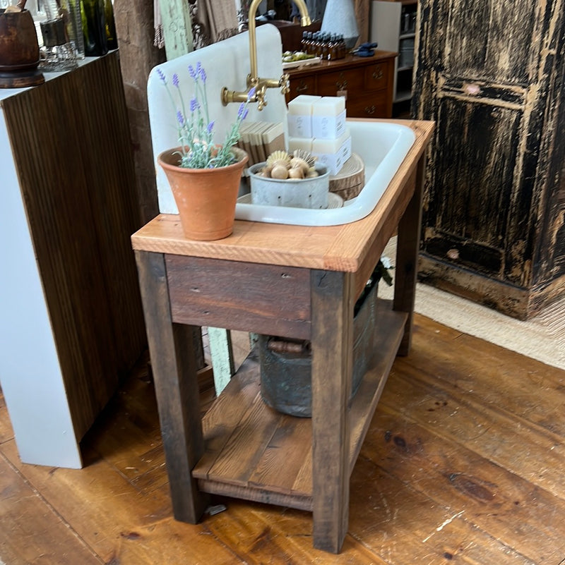 Old Barn Wood Vanity and Sink