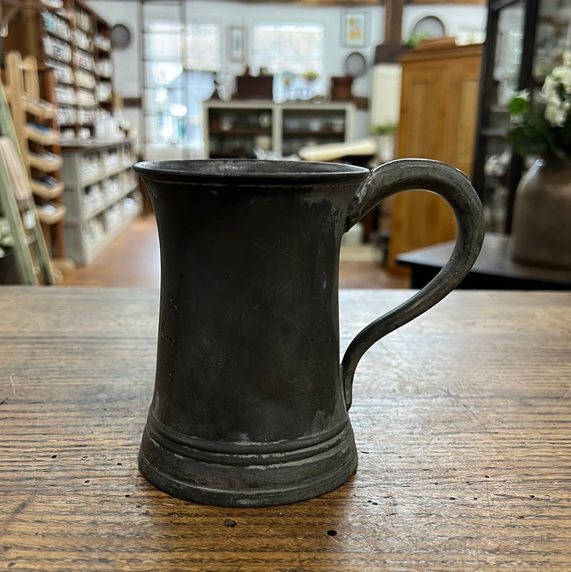 Vintage English Pewter Pint Tankard