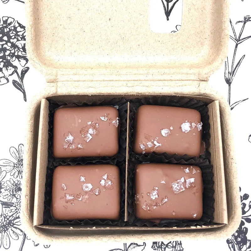4 Piece Milk Chocolate Covered Salted Caramels