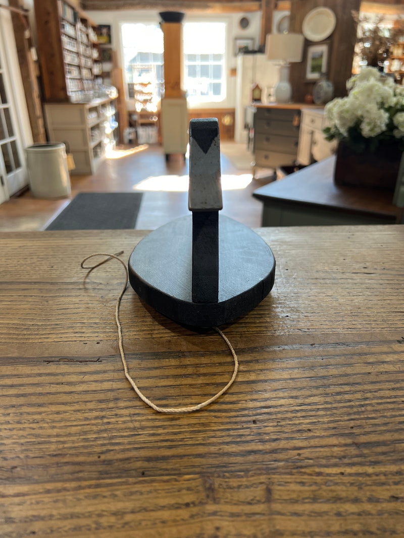 Vintage Hand Painted Silhouette Wood Working Weighted Duck Decoy