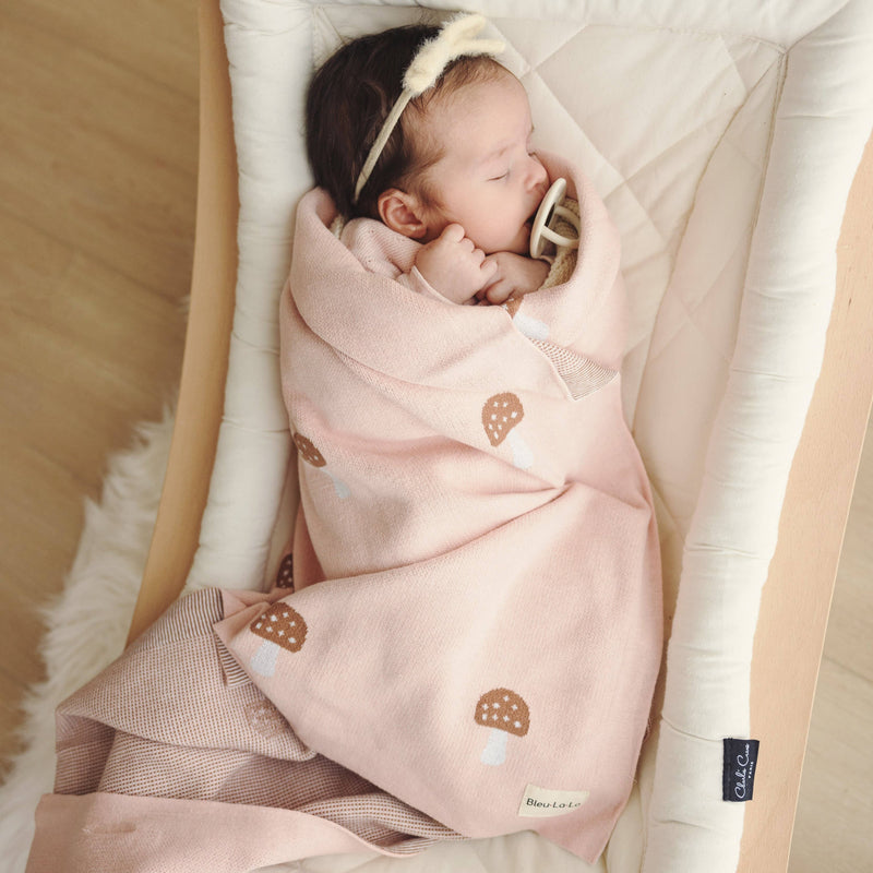 100% Luxury Cotton Swaddle Receiving Baby Blanket - Mushroom: Camel
