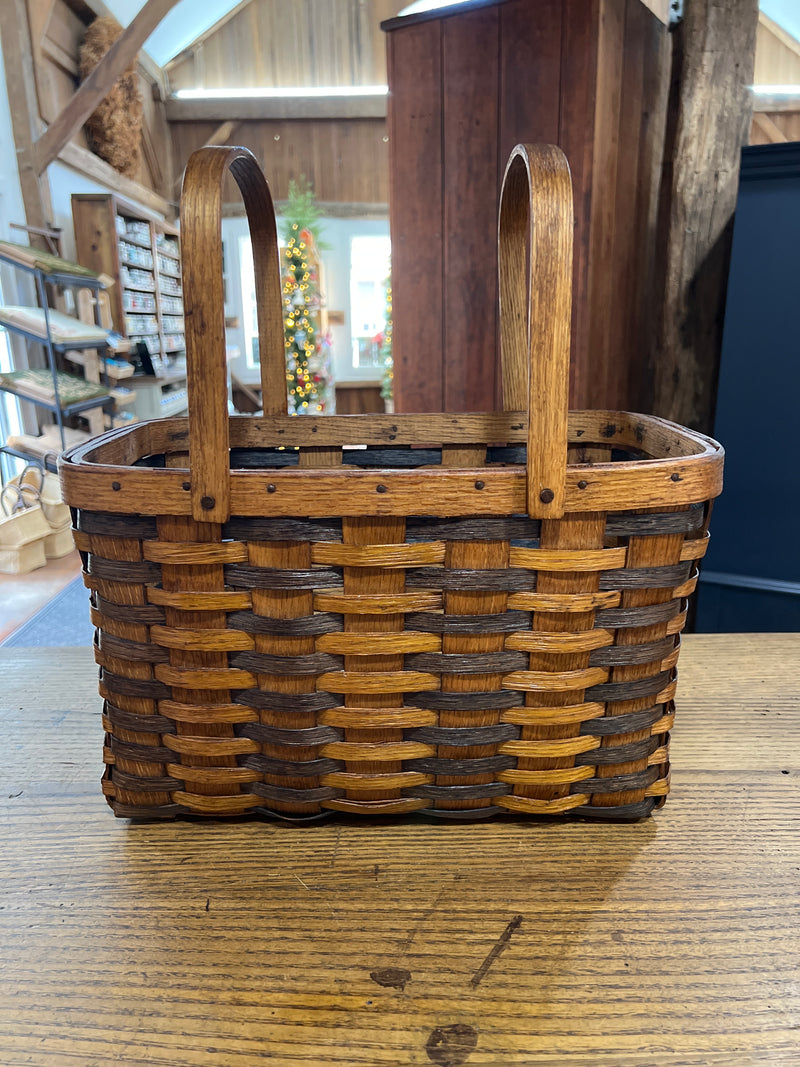 Vintage Domino Pure Cane Sugar Splint Rectangle Basket