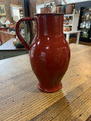 Vintage Brick Red Enamel Jug
