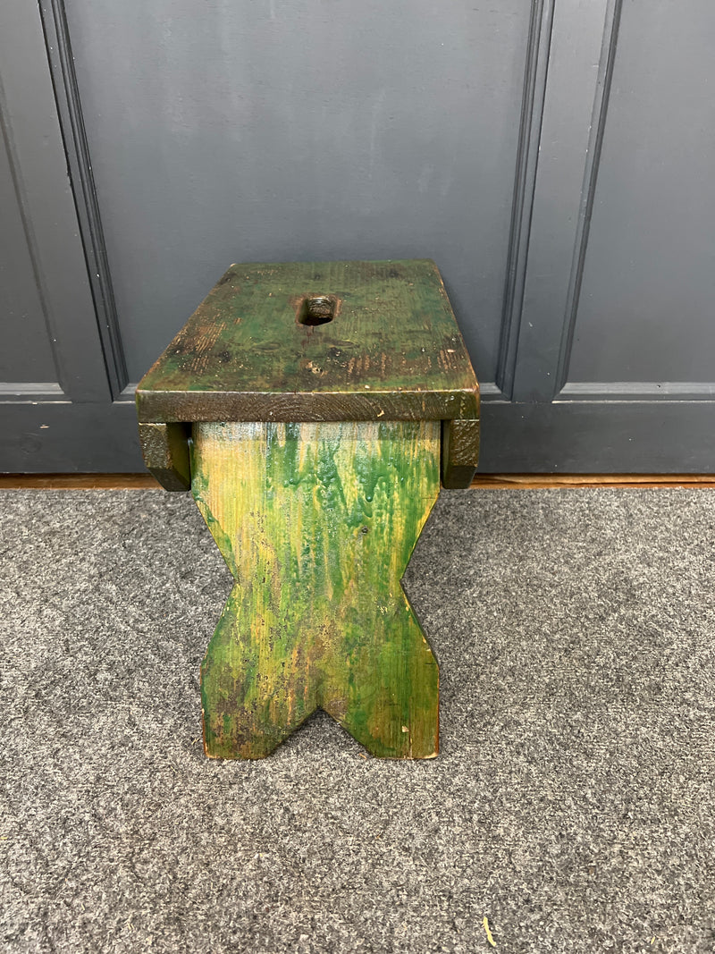 Vintage European Primitive Footstool