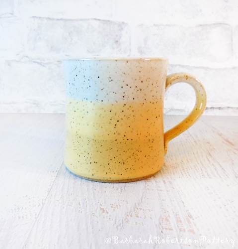 Vanilla + Color Mug - Handmade Pottery