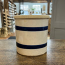 Vintage Blue Striped Crock