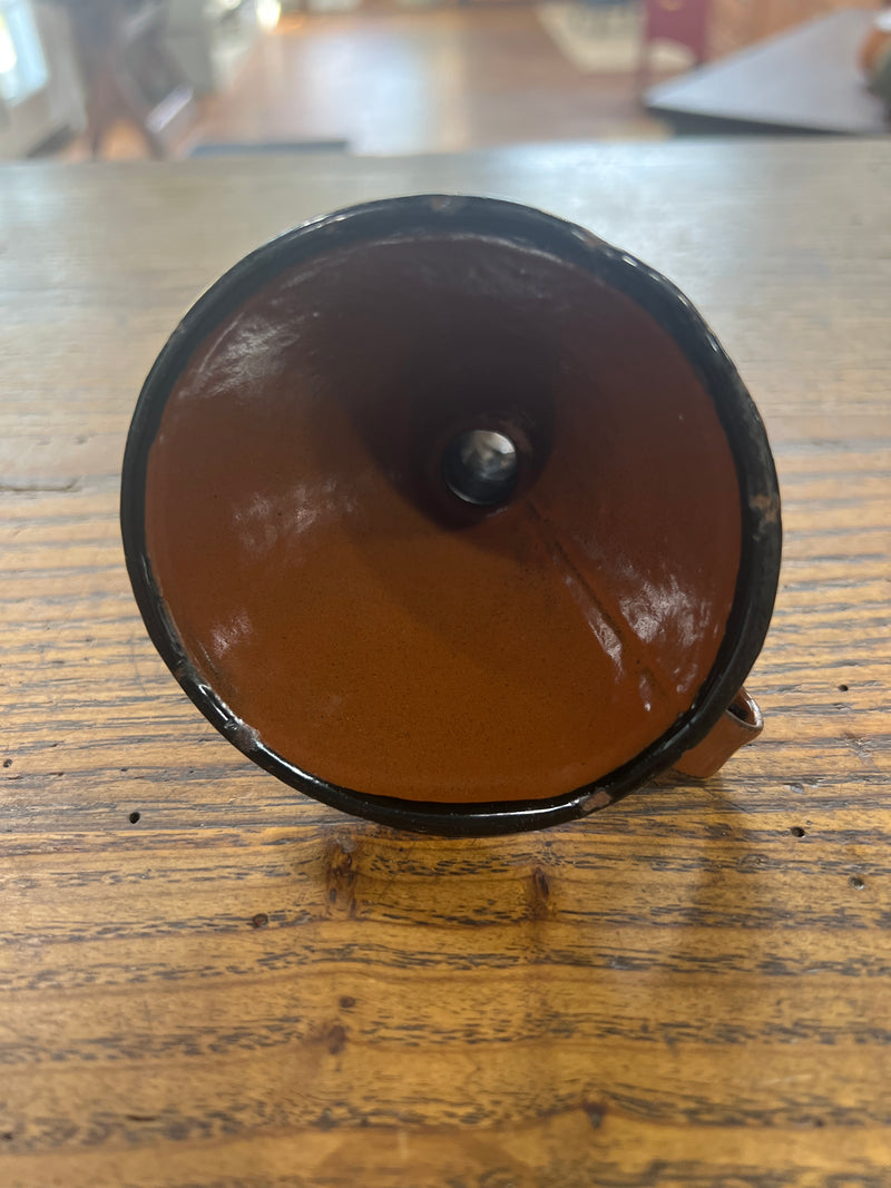 Vintage Brown Enamelware Funnel