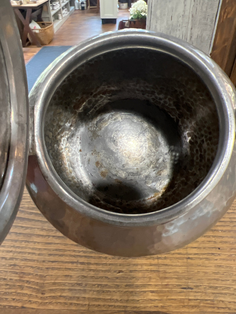 Vintage Abbey Pewter Hammered Teapot