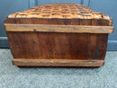 Antique Splint Woven Gathering Rectangle Crate Basket