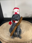 Handmade Wool Felt Dog Ornament, Multi Color