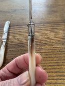 Antique Silver Plate Mother of Pearl Handled Cutlery Set of 24 Pieces in Box