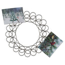 Spiral Wreath Greeting Card Holder Antique Bronze Metal