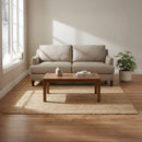 · REDEARTH · Rectangular Area Rug - 4'x6' Braided Natural Jute with Non-Skid Backing - Handwoven Boho Rug Room -Natural / (4'x6') - Rectangular