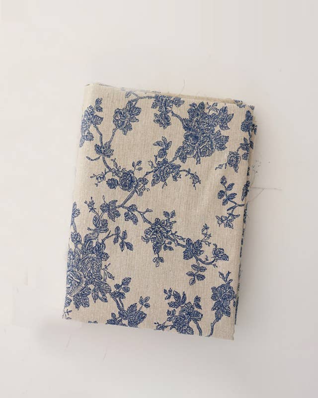 Farmhouse Blue Floral Tablecloth: 59"x79”