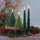 Tree Candles – 100% Pure Beeswax:Forest Green / Medium