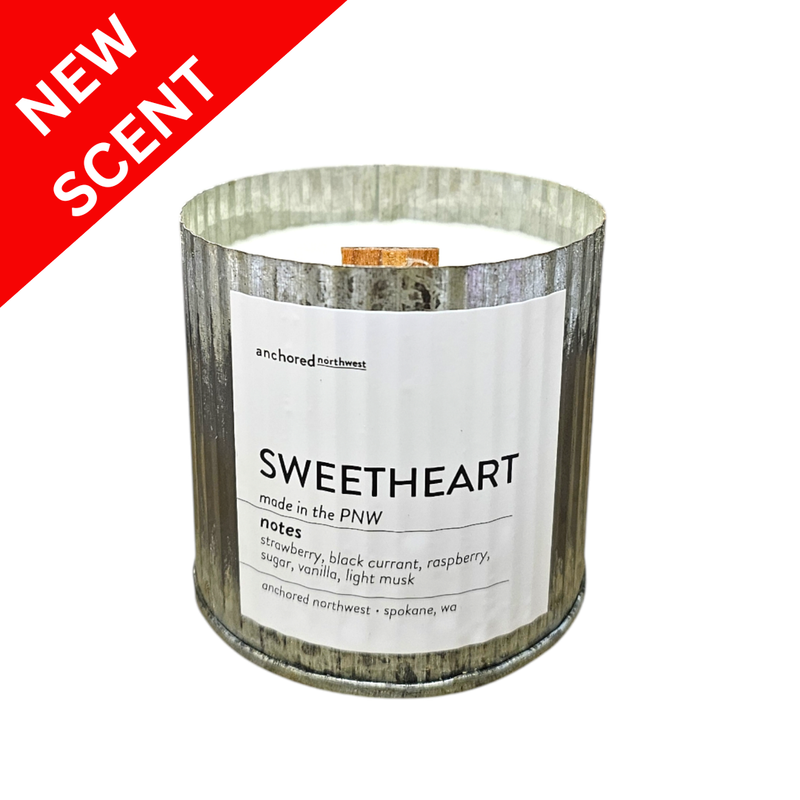 Sweetheart Valentine's Day Rustic Farmhouse Wood Wick Candle: 10oz