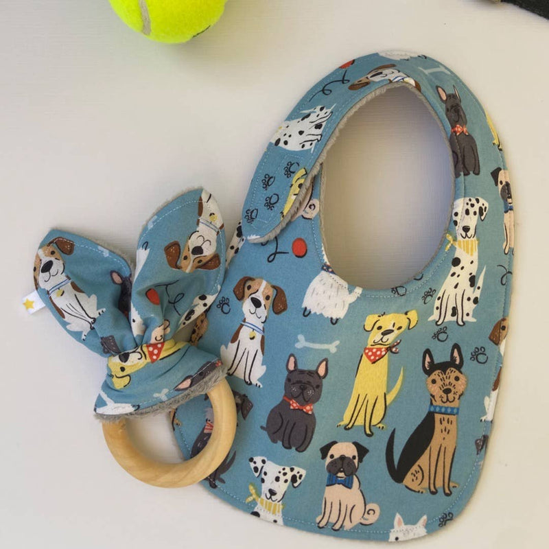 Dapper Dogs Crinkle Teether in Blue