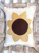 Primitive Farmhouse Fall Sunflower Pillow | Brown