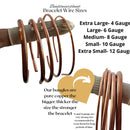 Pure Copper Hammered Ends Bangle