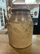 Antique One and a Half Gallon Stoneware Jar with Cobalt Blue Marking