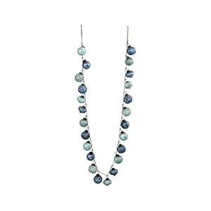 Embossed Mercury Glass Ornament Garland-Blues