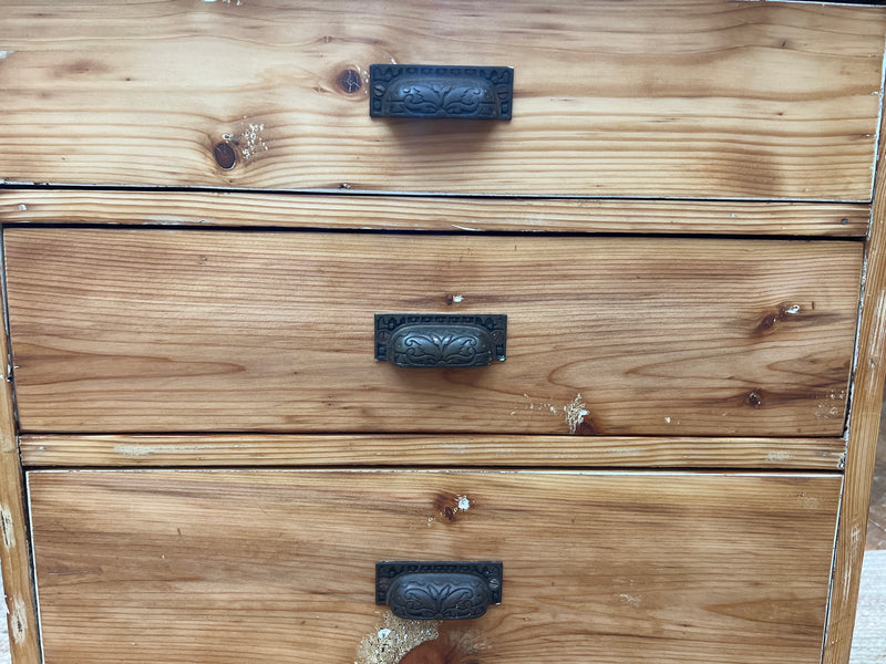 Primitive Four Drawer Pine Chest