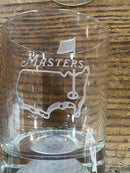 Masters Golf Tournament Double Old Fashion Glasses Augusta National Set of 2
