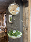 Vintage Phila Scoop + Scale MFG. Co. 30lb Double Face Produce Hanging Scale with Enamel Tray