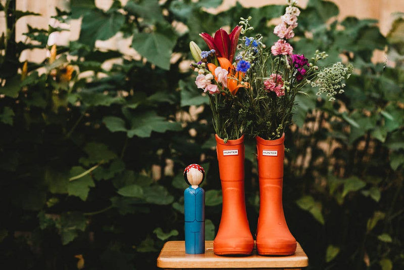 Rosie the Riveter 7.5" Wooden Doll
