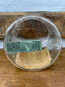 Antique Prince Albert  Glass Tobacco Humidor Jar No Lid 1910 Tax Stamp