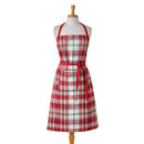Christmas Red Multi Plaid Apron 100% Cotton