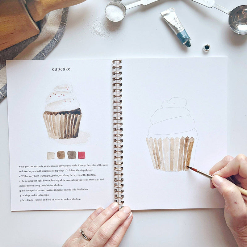 Baking watercolor workbook