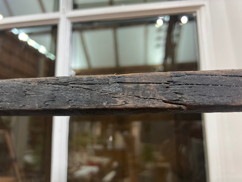 Antique 10’ 5.75” Black Painted Tapered Ladder