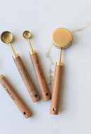Wood Handle Measuring Spoons Set