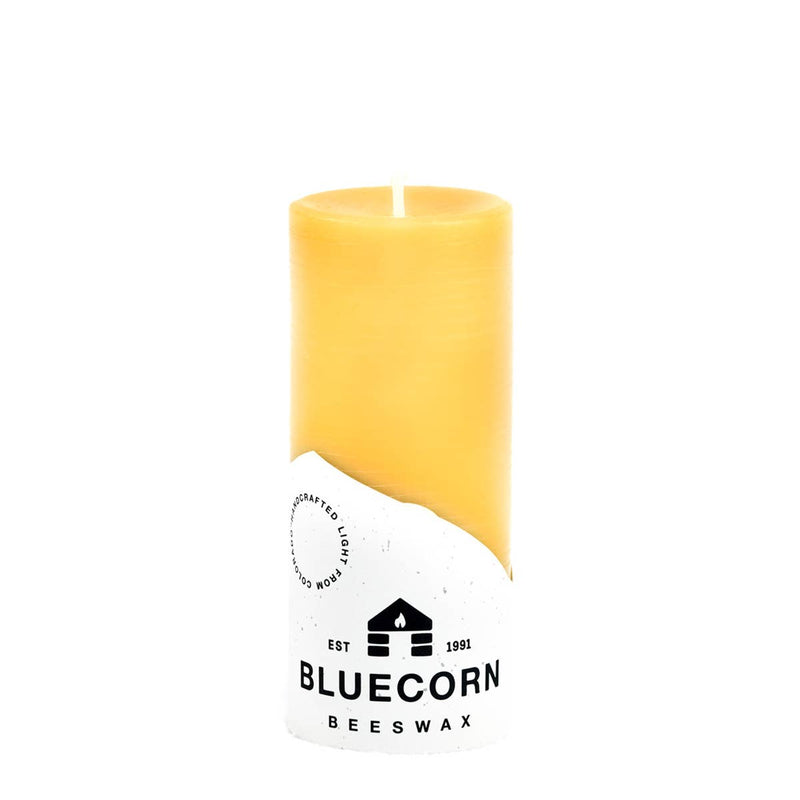 Pure Beeswax Pillar Candles – Handmade in USA: Raw / 2" x 4.5"