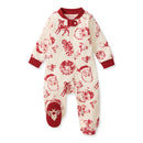 Nostalgic Christmas Organic Cotton Sleep & Play Footed: 3-6M