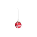 3" Round Mercury Glass Ball Ornament w/ Grid Pattern
