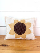 Primitive Farmhouse Fall Sunflower Pillow | Brown