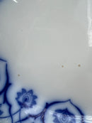 Antique W.H. Grindley Haddon Flow Blue 17” Oval Serving Platter